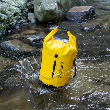 Чорний рюкзак Blackace Arteesol водовідштовхуючий, Dry Bag 20L, 40L, 45L - для каякінгу, кану, кемпінгу, трекінгу, походів, вітрильного спорту та інших водних видів спорту (Жовтий, 45L)