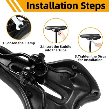 Зручний чоловічий велосипедний сідло з гелевою накладкою, ергономічне спортивне сідло для гірських велосипедів, підходить для чоловіків та жінок