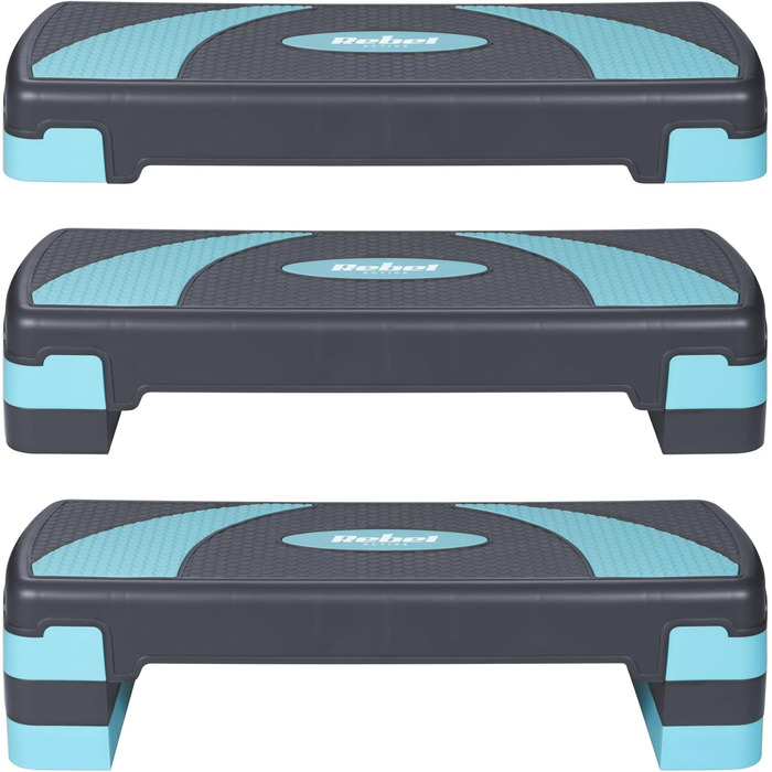 Сходи для аеробіки та фітнесу Rebel Step RBA-3225-BL сіро-блакитні (3 сходи)