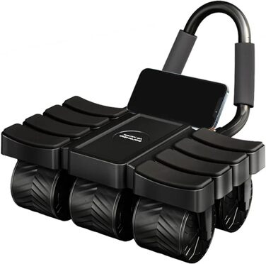 Ролер для пресу, фітнес-ролер для дому, тренажер для кора, фітнес-ролер з автоматичною підтримкою ліктя та тримачем для телефону