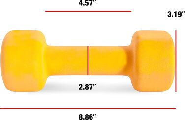 Гантеля Cap Barbell з неопреновим покриттям, одиночна або пара, різні кольори серії Color