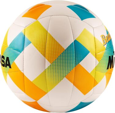 М'яч для пляжного волейболу MIKASA Beach Classic, розмір 5, синьо-жовто-оранжево-білий