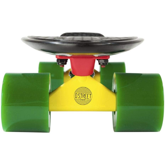 Скейтборд Dstreet Polyprop 3rd Gen 23'' для дорослих, унісекс, поліпропілен, різнокольоровий (Rasta)