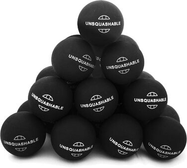 М'ячі для сквошу Unsquashable, 25 шт., подвійна жовта точка, екстра-повільна, для аматорів і тренувань