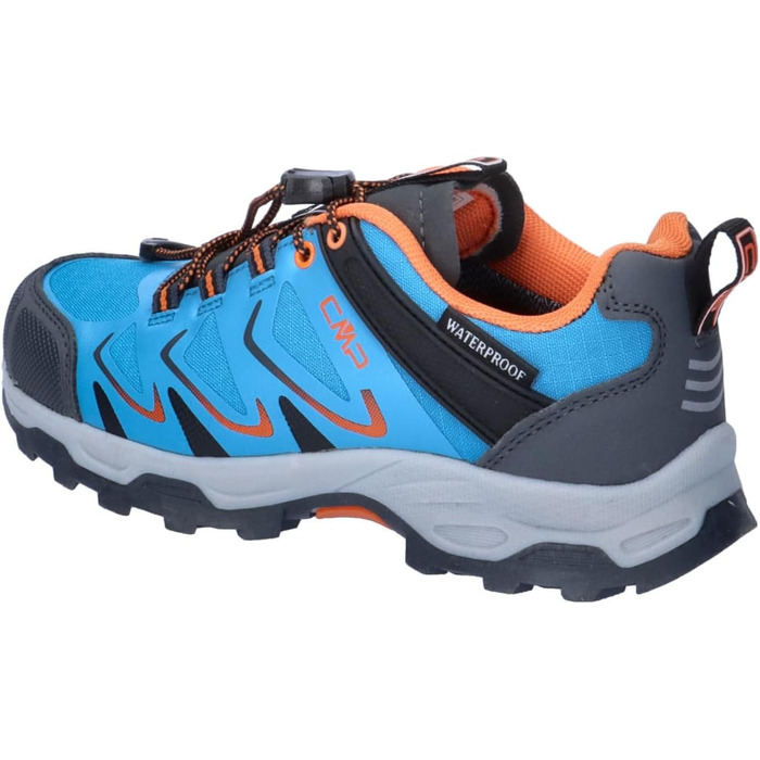 Дитячі водонепроникні черевики CMP Byne Low WP для прогулянок, антрацит, кислотно-зелений (30 EU, синій Reef)