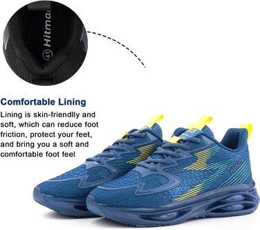 Кросівки для бігу Hitmars для чоловіків: спортивні, легкі, дихаючі, для вулиці, фітнесу, аутдору, EU 39-46 (Синій, 41 EU)