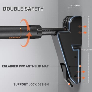 Турнік для дверного отвору Sportneer з Gear-Lock, без свердління, антикорозійний, з нековзкими накладками для тренування верхньої частини тіла