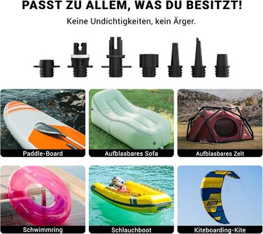 CooSpo Електричний насос для SUP дошки та каяка 20 PSI з акумулятором, блакитний
