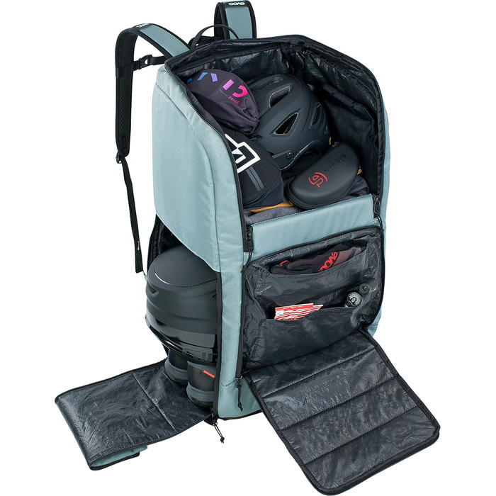 Рюкзак EVOC Gear 60л/90л для сноуборду та лиж, багатофункціональний, 2 основні відділення, бічна кишеня на блискавці, ергономічні лямки, посилене дно