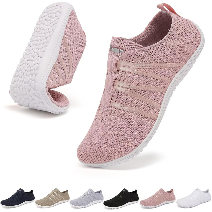 Легкі балетки Merdoo для жінок та чоловіків: зручні шкарпетки-кросівки, дихаючі спортивні тапочки на будь-яку погоду. Розміри 37-45 EU (Рожевий, 39 EU)