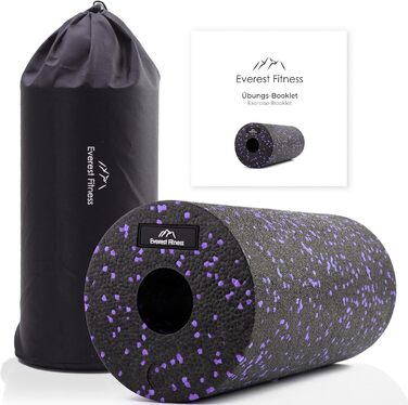 Фасціальна ролика EVERST FITNESS 30 см середньої жорсткості для масажу спини, пілатесу та фітнесу