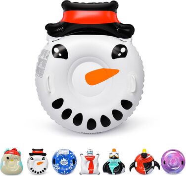 Надувний санки-пончик Meteor для дорослих та дітей. Зимові розваги на снігу