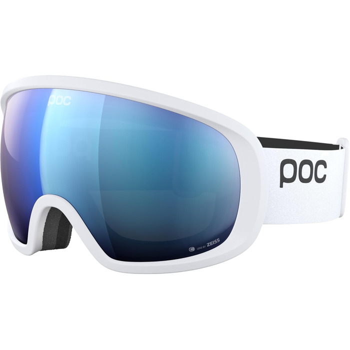 POC Fovea – лижна та сноуборд маска з повним UV-захистом, інноваційним покриттям, біло-блакитна, чітке бачення за будь-якої погоди