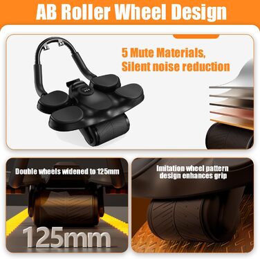 Автоматичний ролер для пресу, 1,5 м з наколінником та таймером, регульована підставка для ліктів