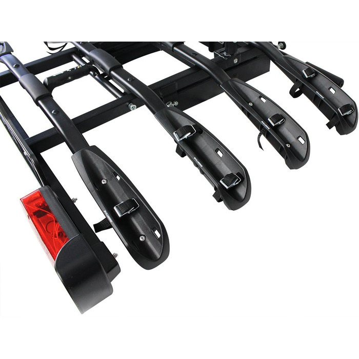 Велосипедний тримач Bullwing SR8 на 4 велосипеди для фаркопу авто, задній, відкидний, з замком та кріпленням до стіни
