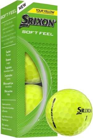 Гольф-м'ячі Srixon Soft Feel 14: преміум якість, стабільний політ, контрольований спін, Tour Yellow/Білий