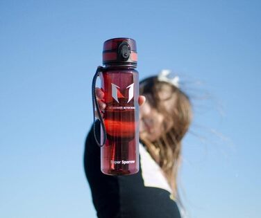 Фляга для води Super Sparrow - Tritan, 350/500/750/1000 мл, без BPA - спортивна, для фітнесу, велосипеда, універу, відпочинку (750 мл, глянцевий зелений)