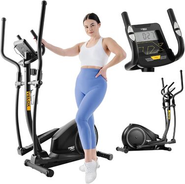 Еліптичний тренажер TREX SPORT TX-600CT Velox для дому, магнітна система, 16 рівнів навантаження, пульсометр, до 120 кг