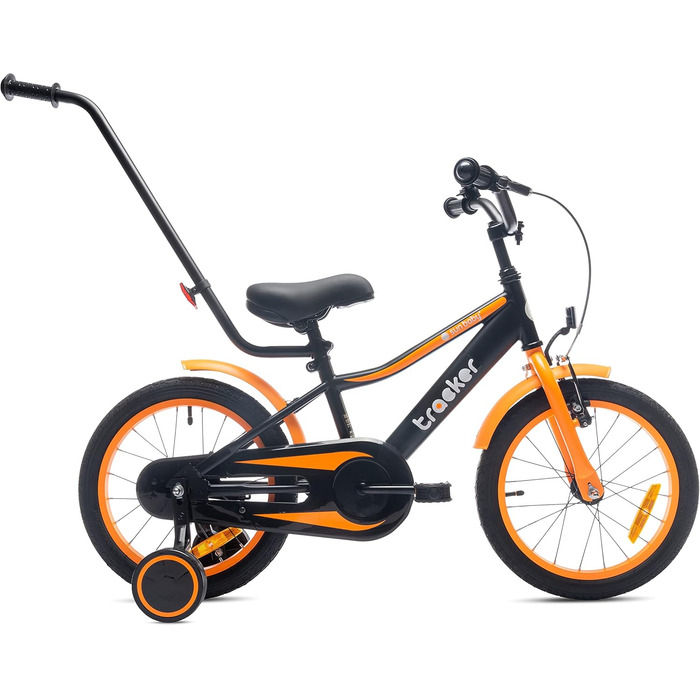 Дитяче велосипед Sun Baby Tiger Tracker 16 дюймів (Neon Orange) з бічними колесами для хлопчиків 2-6 років