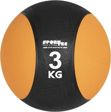 Медичний м'яч Sport-Tec 3 кг, помаранчевий, тренувальний м'яч для фітнесу
