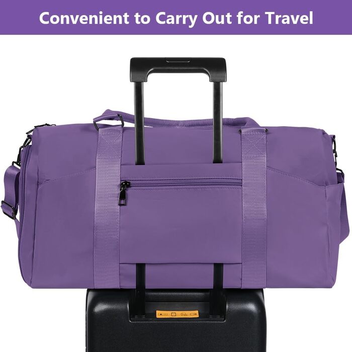 Спортивна сумка Flintronic: дорожня сумка, містка для подорожей, з відділенням для взуття та мокрих речей, водонепроникна, для чоловіків та жінок, чорна (#3 фіолетовий)