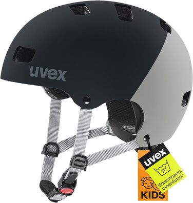 Велосипедний шолом uvex kid 3 cc для дітей, чорний, 51-55 см, регулювання розміру, оптимальна вентиляція