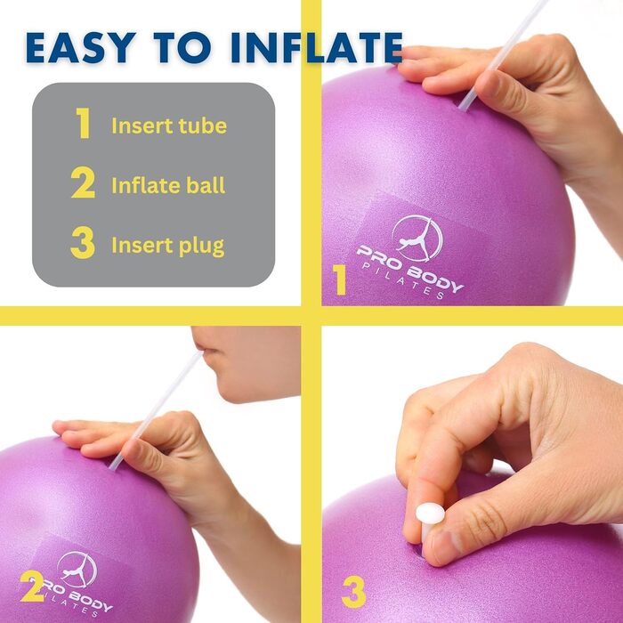М'яч ProBody Pilates Ball 22,9 см — міні гімнастичний м'яч для йоги, пілатесу, фітнесу, стабілізації, пресу, реабілітації, домашніх тренувань