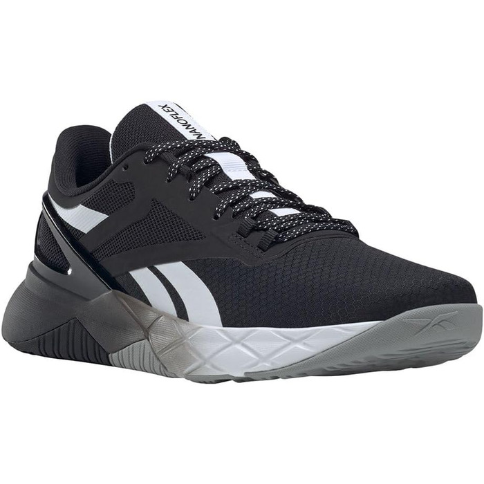 Крос-тренажери Reebok Nanoflex для чоловіків, 44.5 EU, чорний/білий/сірий