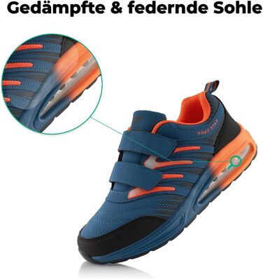 Кросівки для бігу жіночі та чоловічі з амортизацією, спортивні, легкі, темно-синій, помаранчевий (43 EU)