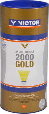 Набір шатлів для бадмінтону VICTOR Nylon Federball Shuttle 2000 (3 шт., блакитний/жовтий, середній)