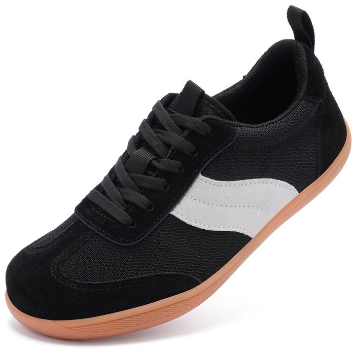 Жіночі широкі кеди для фітнесу та бігу Barfußschuhe (39 EU, чорні). Дихаючі, легкі, Zero Drop