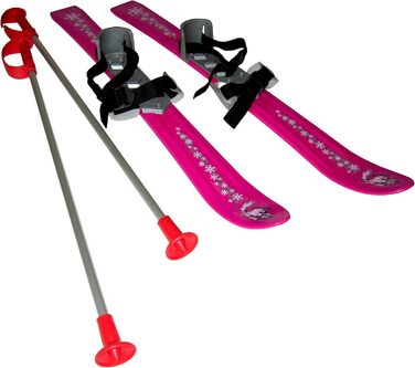 Дитячі сани Plastkon Baby 90 Ski рожеві з рефлексом, 92x70x22 см