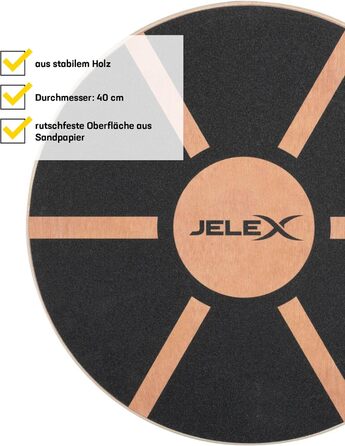 Балансувальна дошка JELEX Hold Control 40 см для тренування рівноваги, фітнесу, дошка для планки, для спортзалу та домашніх тренувань, універсальна для всього тіла