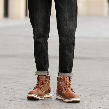 Чоловічі зимові черевики ANALEAF - теплі, водонепроникні, трекінгові, зелені (сіро-коричневі), 42 EU