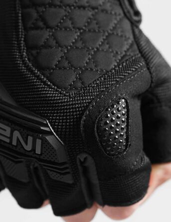 Велосипедні рукавички INBIKE Habfinger: літні, дихаючі, з TPR накладками на пальці та EVA підкладкою, антиковзкі, MTB, чоловічі/жіночі, MH020, чорний/зелений (S, чорний/помаранчевий)