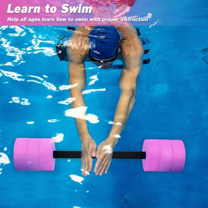 Водні гантелі BOOSTEADY для аквафітнесу: короткі та довгі, рожеві та блакитні