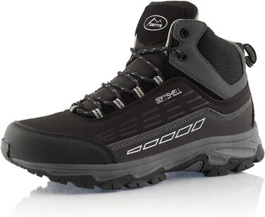 Черевики для ходьби жіночі та чоловічі, водонепроникні зимові черевики (36 EU, чорний, сірий)