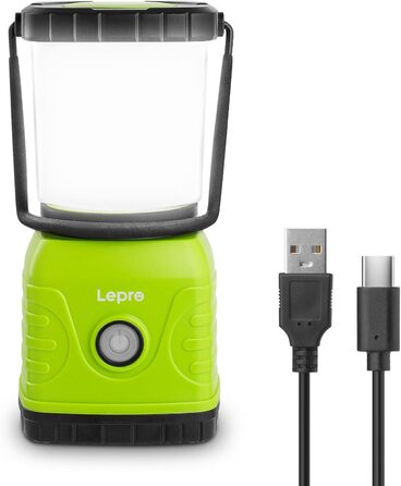 LED кемпінговий ліхтар Lepro, USB, 4 режими, 1300 люмен, з гачком та кільцем