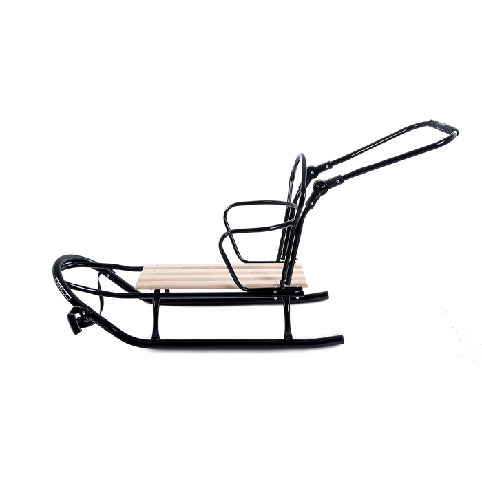 Металевий санний Oslo з спинкою, ременями безпеки, ручкою для штовхання та мішком для ніг. Ідеальний дитячий санки для дітей та дорослих. Витримує до 120 кг (O6 - без мішка для ніг)