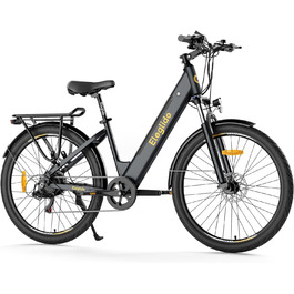 Електровелосипед Eleglide T1 Step-Thru 27.5'' для міста та туризму, 250 Вт, 36В 13А·год літієва батарея, запас ходу до 100 км, LCD-дисплей, європейський стандарт