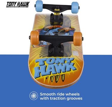 Скейтборд Tony Hawk Signature Series 78,7 см, 9-шарове кленове дек для трюків, спуску, круїзингу та карвінгу, дизайн 