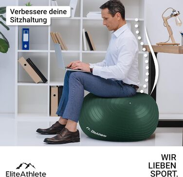 Фітбол для фітнесу, йоги та офісу Deep Forest 55 см з антивибуховою системою