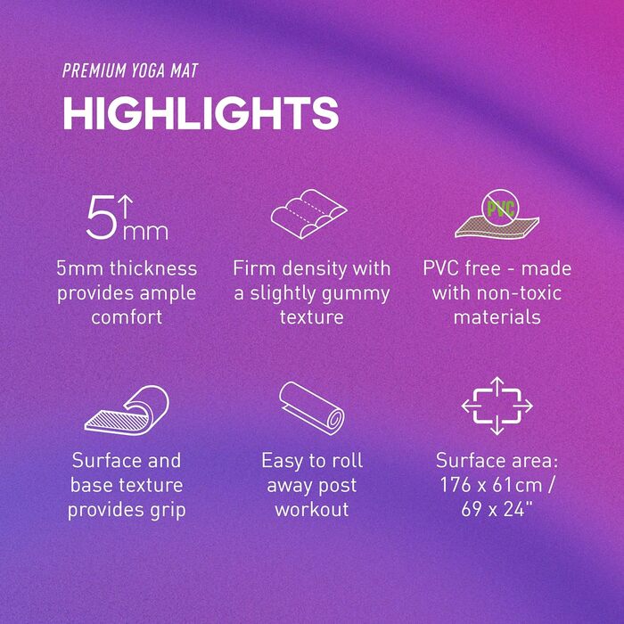 Килимок для йоги та пілатеса adidas Premium Yogamatte, 5 мм, протиковзкий, без ПВХ, колір Preloved Fuchsia
