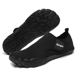 Водні черевики Raqua для жінок та чоловіків, пляжні шльопанці, чорний (47 EU)