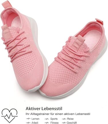 Жіночі кросівки для бігу та тенісу Damen Rosa 39 EU: Легкі, дихаючі, нековзні