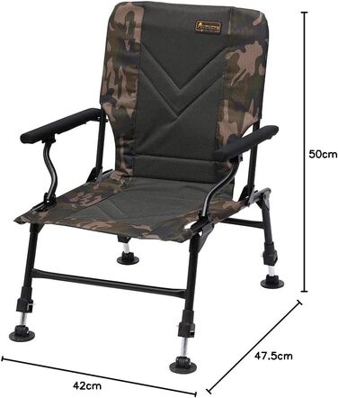 Крісло для риболовлі Prologic Avenger Relax Camo з підлокітниками та чохлами