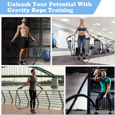 Стрибкове канат JurciCat 1.3 кг - вантажний, для силових тренувань чоловіків та жінок