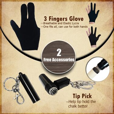 Професійний більярдний кий Tai BA, 19 ounce, 2-секційний, канадський клен, 11,75 мм наконечник, 144,8 см, блакитний, червоний, сірий, зелений