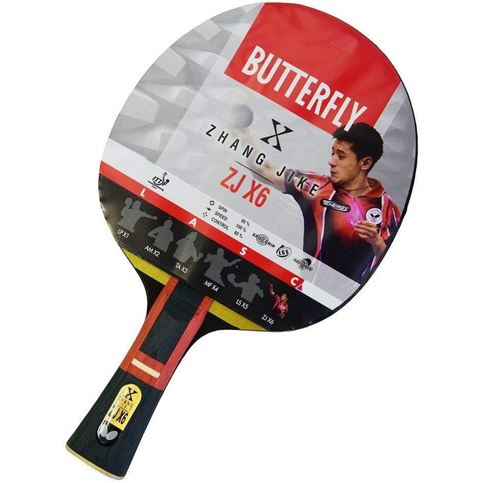 Професійна ракетка для настільного тенісу Butterfly Zhang Jike ZJX 6, ITTF сертифікат, для топспіну та атакуючого стилю гри