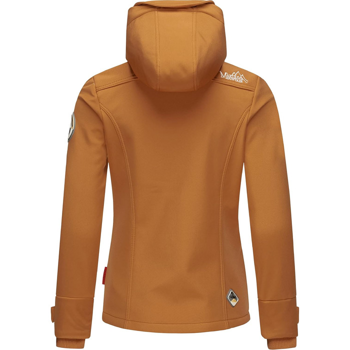 Жіноча демісезонна куртка-софтшелл MARIKOO з капюшоном, колір Caramel Brown, розмір XXL